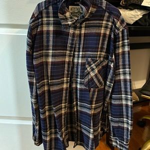 Plaid button up oversized top size small
